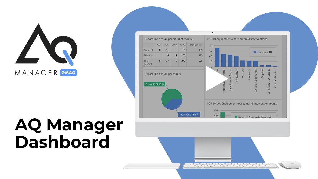 GMAO - Suivez vos indicateurs et votre activité grâce à notre module AQ Manager Dashboard !